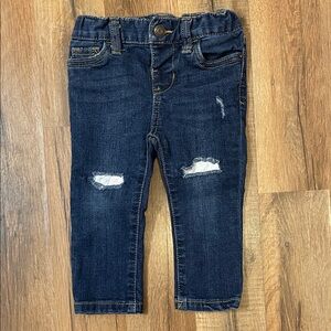 Cat & Jack Dark Blue Distressed Kids Jeans